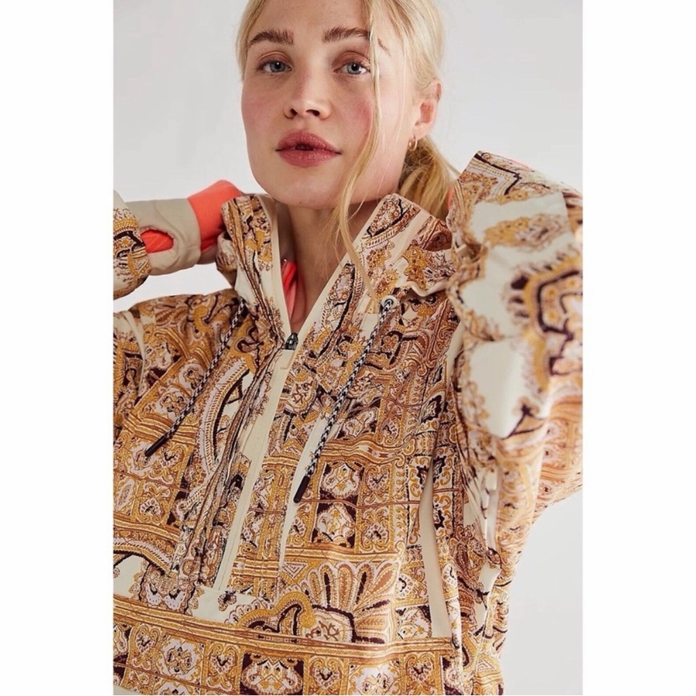 Free People ✨Golden day✨New ✨ Multicolor Patterned Jacket - Picture 3 of 15